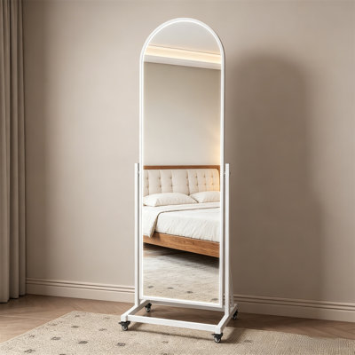 Full Body Mirror, Arched Full-Length LED Mirror With Wheels | Tiltable And Rotatable Floor Mirror | Tri Color Temperature And Adjustable Brightness | Ideal For Bedrooms, Walk-In Wardrobes, Home Gyms, And Home Decor
