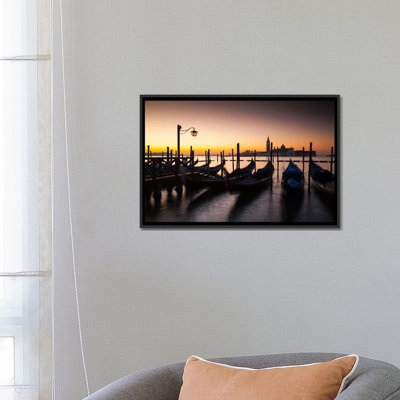 « italie, venice, soleil, gondoles » par mikolaj gospodarek, reproduction d’impression sur toile tendue