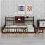 Base de lit à plancher bas avec clôture et tablettes de rangement à 3 niveaux, accès facile pour les tout-petits-286576190-286576191