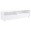 Meuble télé 2 tiroirs et 2 tablettes en bois blanc