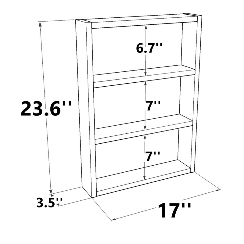 Tablette à 3 niveaux Wiebmer, Blanc