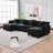 140.9-Inch U-Shaped Modular Sectional Sofa-1519248420