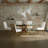 Reesheda Faux Marble Top Metal Base Dining Table