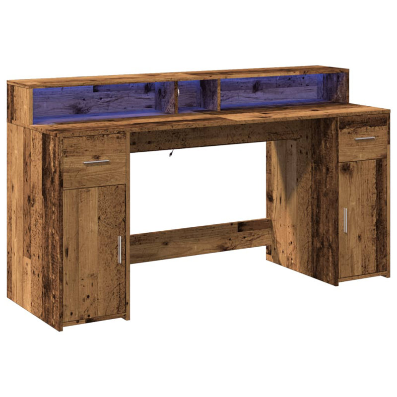 Computer Desk, 91cm H x 160cm W x 55cm D, Reclaimed Wood