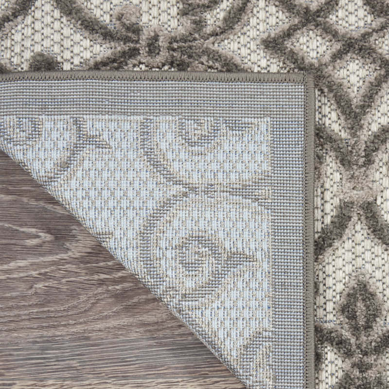 Tapis gris Ikat Newton, Rectangle 3 pi 6 po x 5 pi 6 po