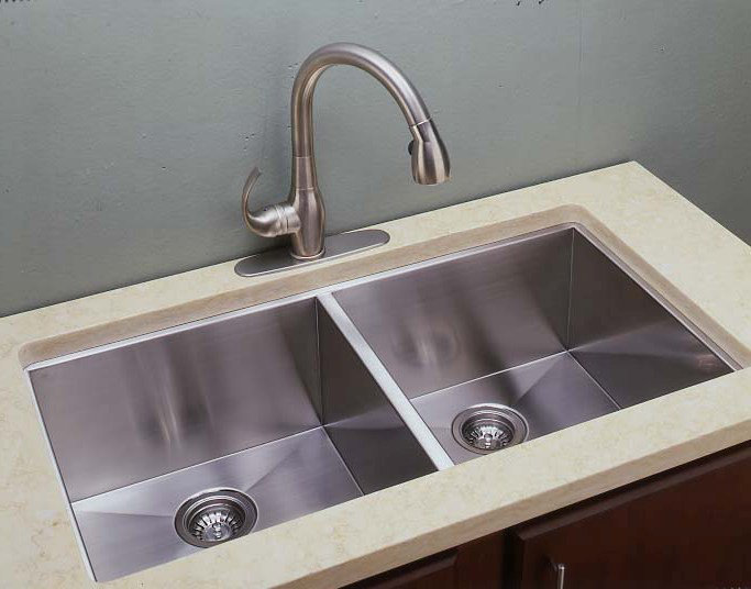 Everest 37" L x 20" W Double Undermount Kitchen Sink