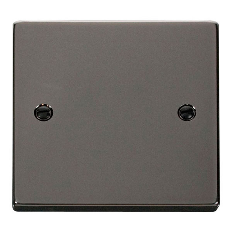 Black Nickel 1 Gang Blank Plate