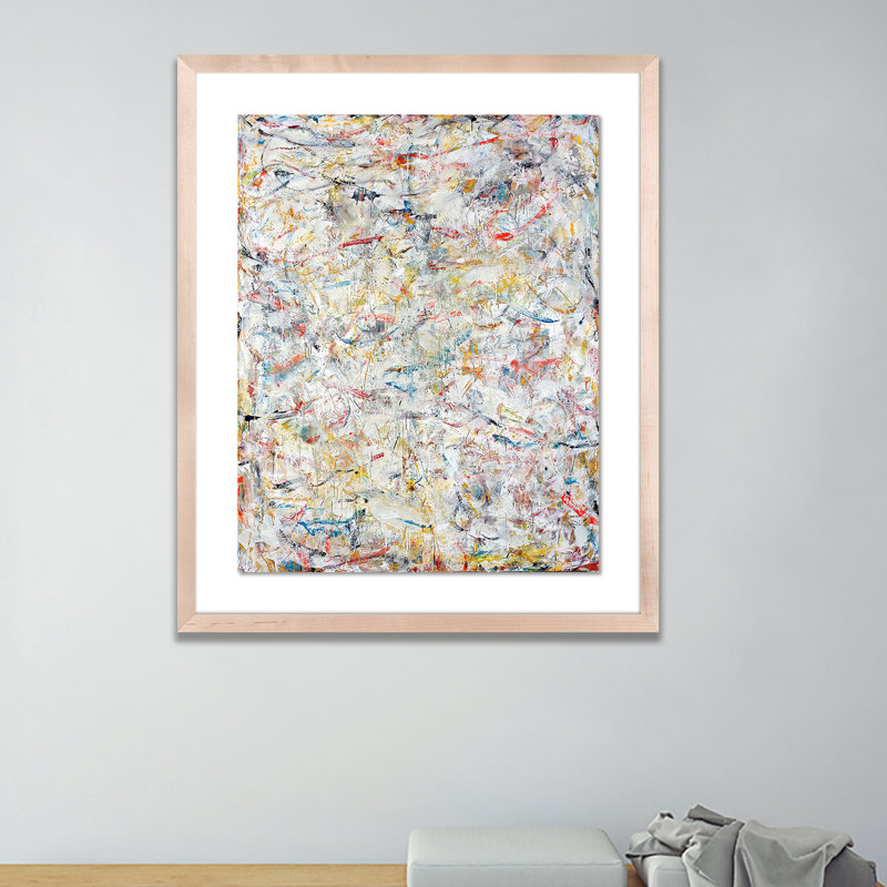 Elysium #21 Painting by Brad Ellis, 40" H x 33" W x 2.5" D, White