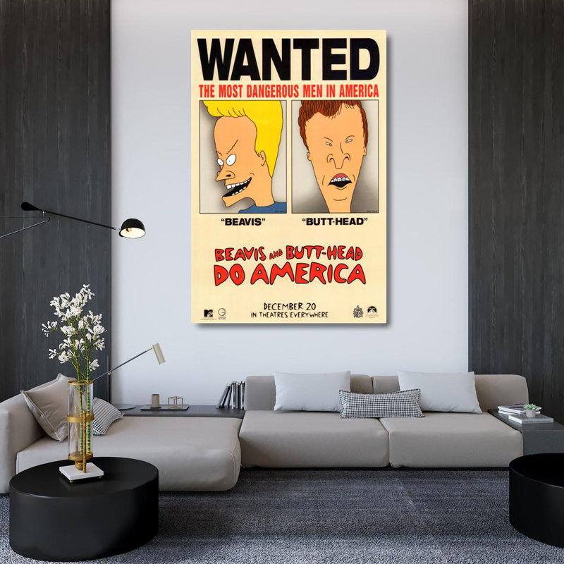 Beavis et bout à bout, H 48 po x l 32 po