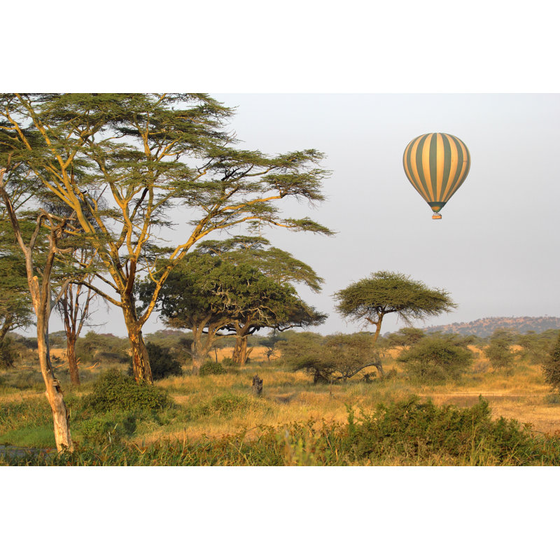 Hot Air Balloon Flying by MattiaATH - Wrapped Canvas Print, 30cm H x 46cm W