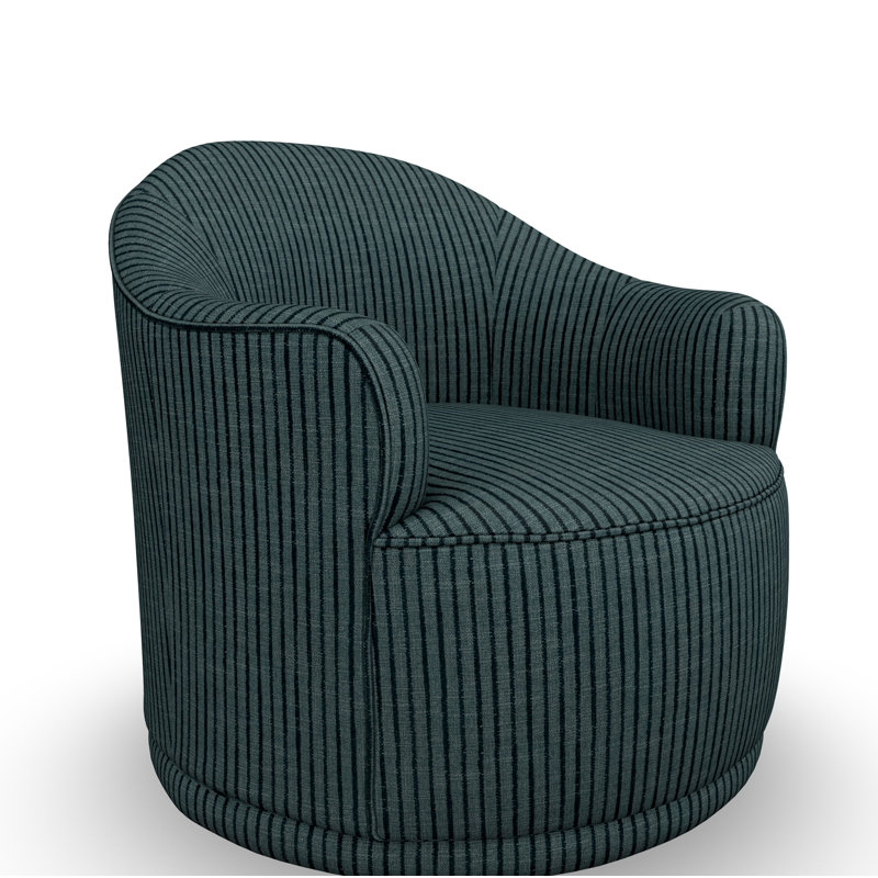 Fauteuil demi-tonneau pivotant de 24 po CAL117, River River - performance à rayures