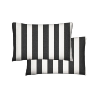 Set of 2 Sunbrella Throw Pillows, 12x20 Inch Rectangle Outdoor Throw Pillows Inserts with Covers
