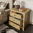 Solid Wood Nightstand with 3 Drawers