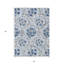 Tapis d'intérieur lavable à motif floral gris 3 pi x 5 pi