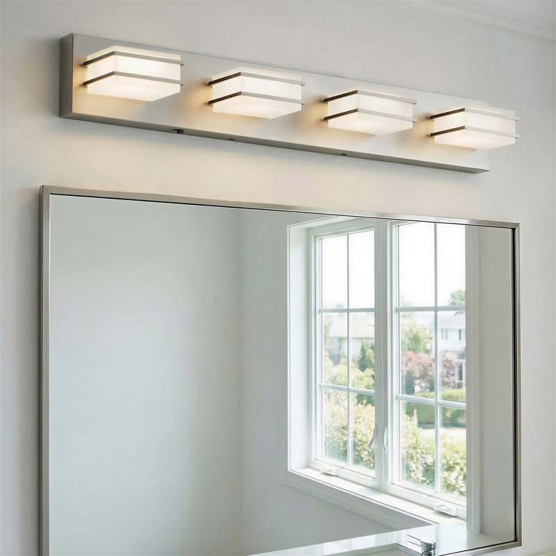 LED Bathroom Vanity Light Bar, Adjustable 5 CCT,Brushed Nickel, Nickel brossé, Quatre lumières, 4.33" H x 29.13" W x 4.53" D