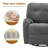 Modern Chenille Swivel Rocking Gray Recliner-591923574