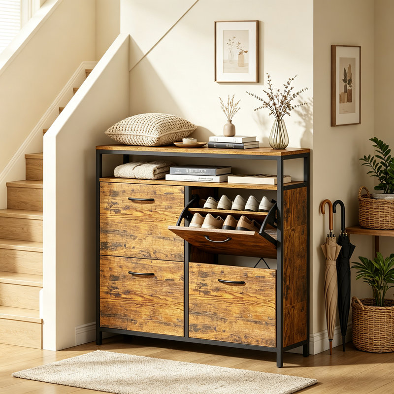 20 Pair Flip Down Shoe Storage