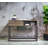 Rustic Oak And Black Writing Desk With Drawer And Shelf