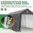 7FT*12FT Outdoor Storage Shelter Shed - Heavy Duty Storage Tent with Roll-up Ventilated Windows-114161938