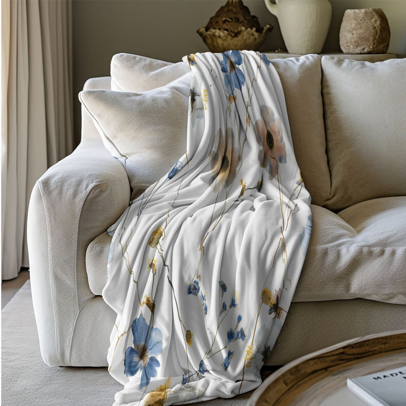 Neat Bohemian Blooms - 1 pièce Sherpa Premium, Grand lit