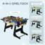 HOMCOM Folding Multi Gaming Table 4 in 1 Hockey Football Pool Table Tennis