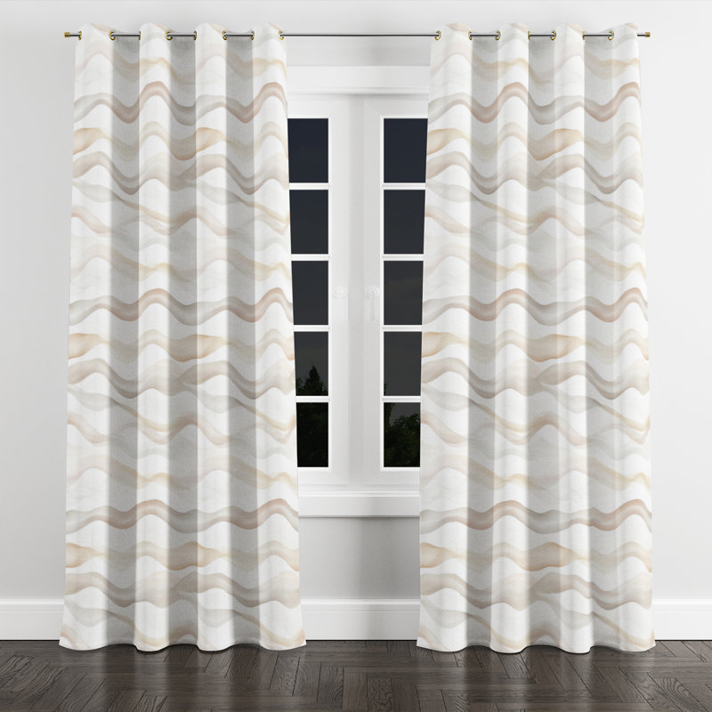Rideaux Modern Modern, Œillets dorés, L 52 po x L 84 po
