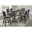 Rustic Look Distressed Grey Finish 1Pc Counter Height Dining Table Solid Rubberwood Kitchen Dining Furniture