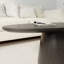 Table basse ronde / ovale en bois massif de style Mid-Century moderne pour le salon et la maison-984837492