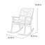Chaise berçante ergonomique avec accoudoirs en aluminium