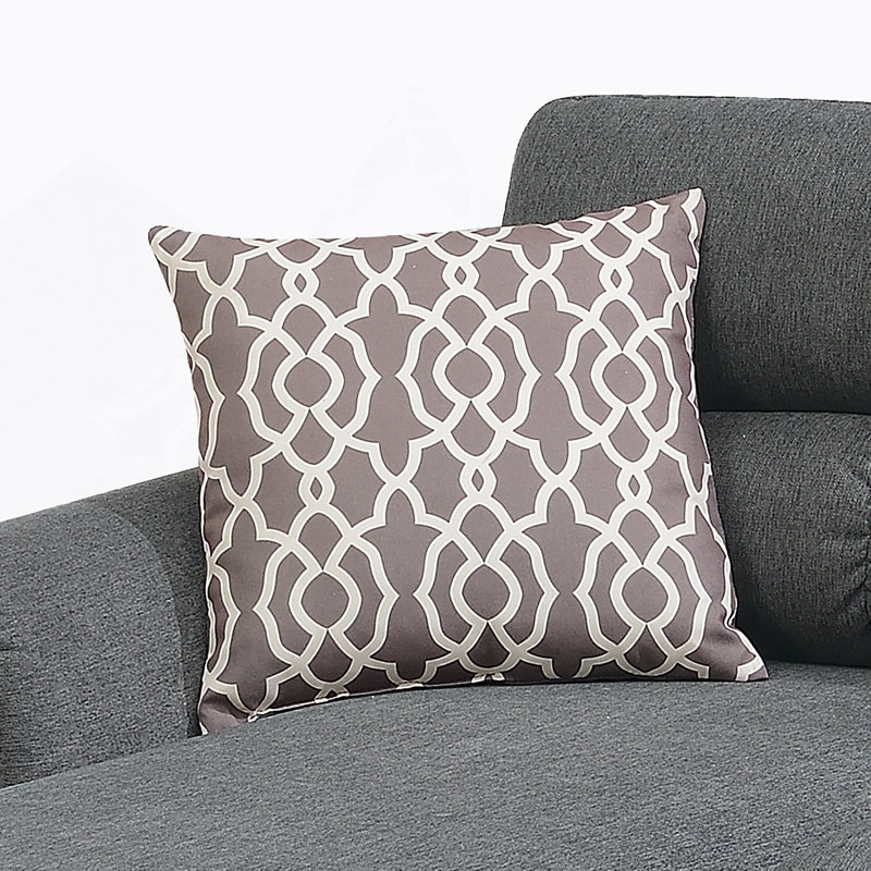 Ensemble modulaire réversible avec 2 coussins décoratifs gris ardoise, polyvalent et élégant pour tout espace de vie, Ardoise