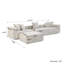 Canapé modulaire en velours côtelé 4 pièces Nikodemos-1724758373