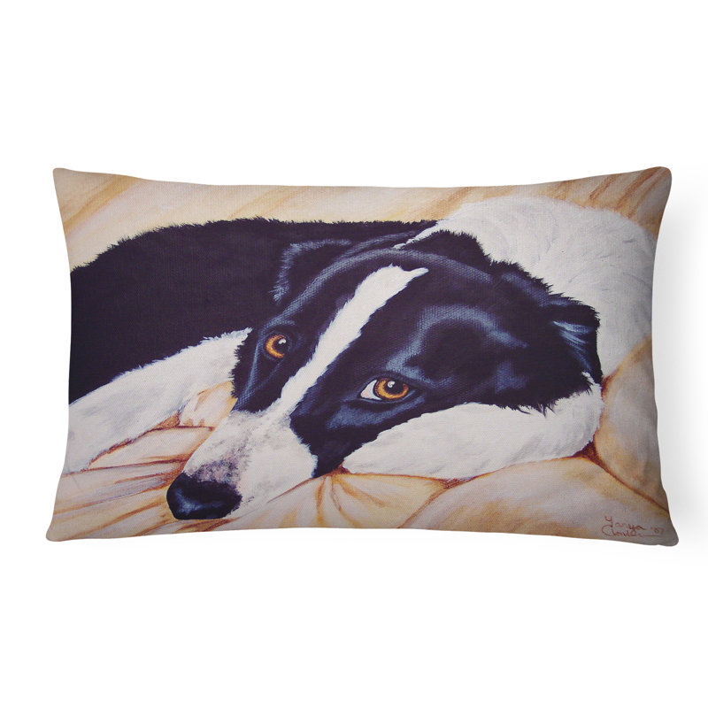  Coussin décoratif intérieur / extérieur Naptime Border Collie