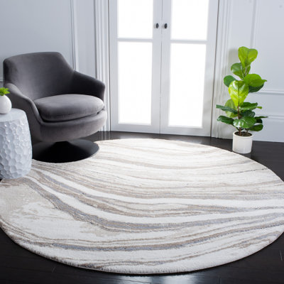 Tapis ivoire / gris Makenna