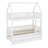 Whimsical House Design Bunk Bed with Guardrails, Expandable Trundle Base, and Built-In Drawer Storage