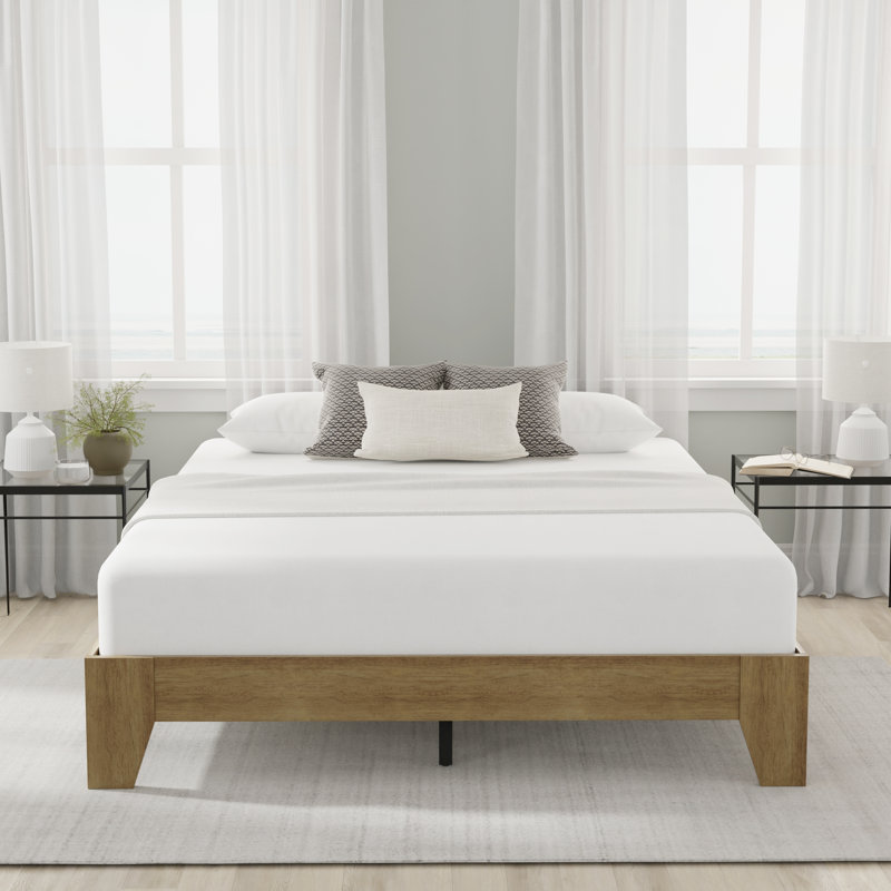 Heiss Open-Frame Bed, Queen, Brown