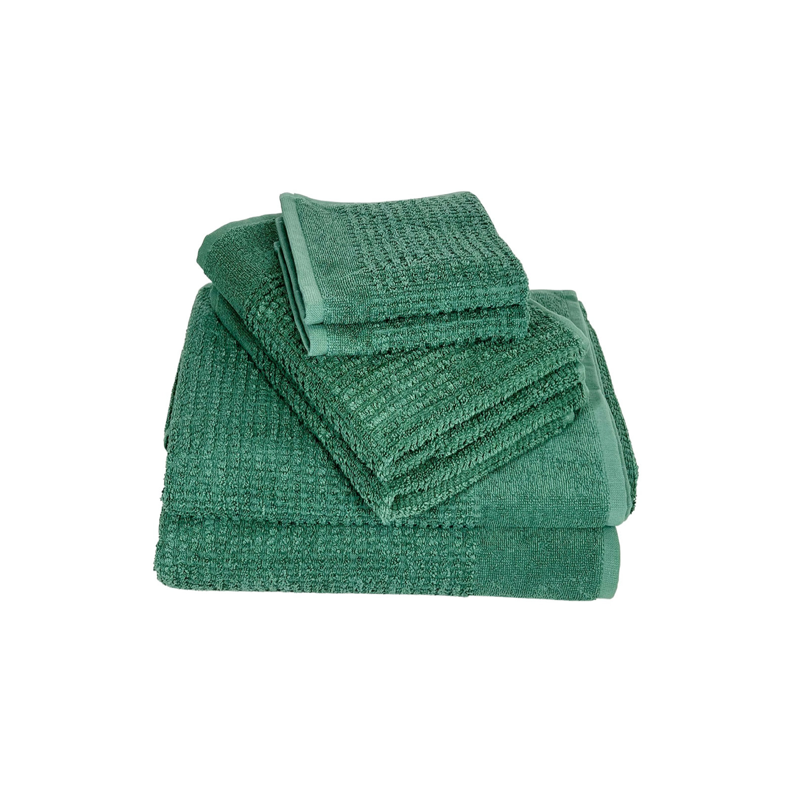 Earline 6-Piece Turkish Cotton Towel Set, Green