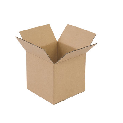100 Pack Yellow Corrugated Cardboard Shipping Boxes,4" x 4" x 4" Small Cube Packaging Boxes for Mailing,Gift Wrapping & Home Storage