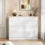 Ensemble de chambre à coucher 4 pièces Dornisha, commode double 9 tiroirs 47 po, commode double 6 tiroirs et table de chevet 2 pièces-1630507692-1635688252