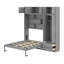 Grand lit escamotable escamotable grand format avec armoire supérieure, tablettes et garde-robe-462094346