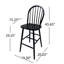 Tabouret de comptoir en bois massif 29 po-1912048082
