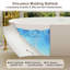 Baignoire de trempage autoportante ovale blanche à surface solide avec drain 70,87 "avec drain