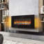 Foyer électrique incurvé avec télécommande - chaleur de 1400 W, 4 couleurs de flamme, rétro-éclairage réglable du lit 8 braises, chauffage mural à l'évent avant, poids de 33,71 lb, verre trempé et tôle
