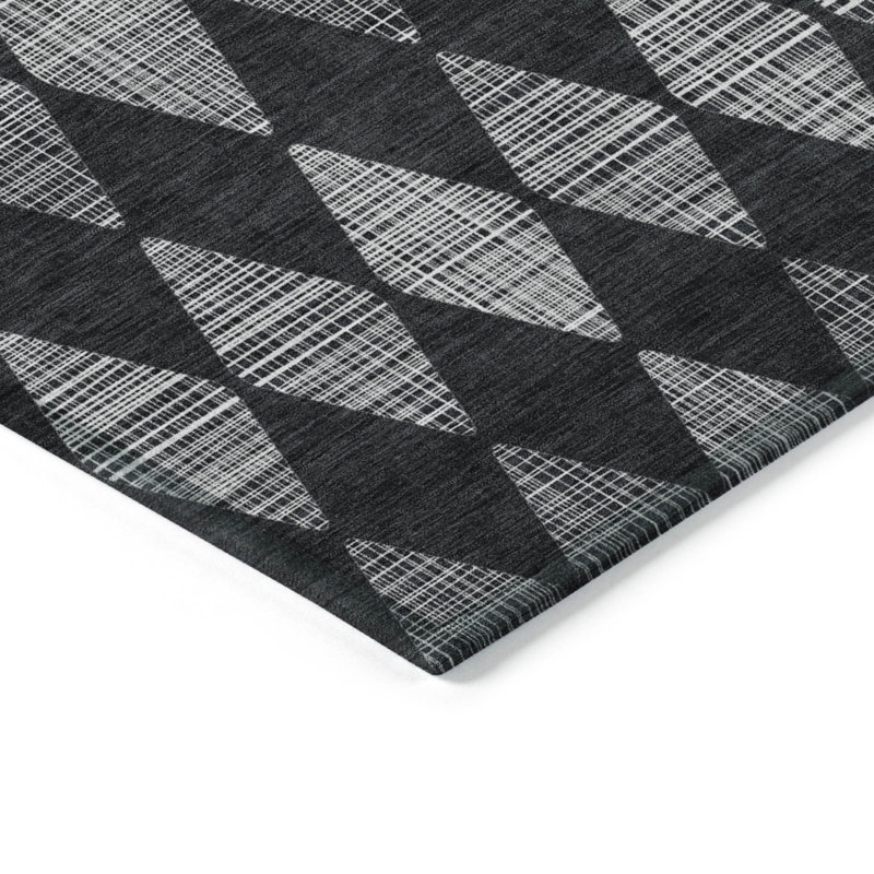 Tapis extérieur anthracite lavable antidérapant 3 pi x 5 pi