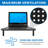 Mount-It! Height Adjustable Corner Monitor Stand, Screen Riser, Ergonomic Space Saving Design, Black