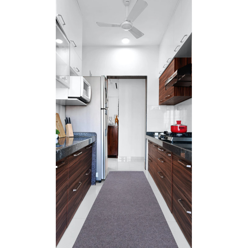 Tapis antidérapant intérieur / extérieur gris foncé, Tapis de couloir 3 pi x 9 pi