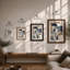 Geometric Equilibrium Mid-Century - Framed Print-1794128048-1794128049