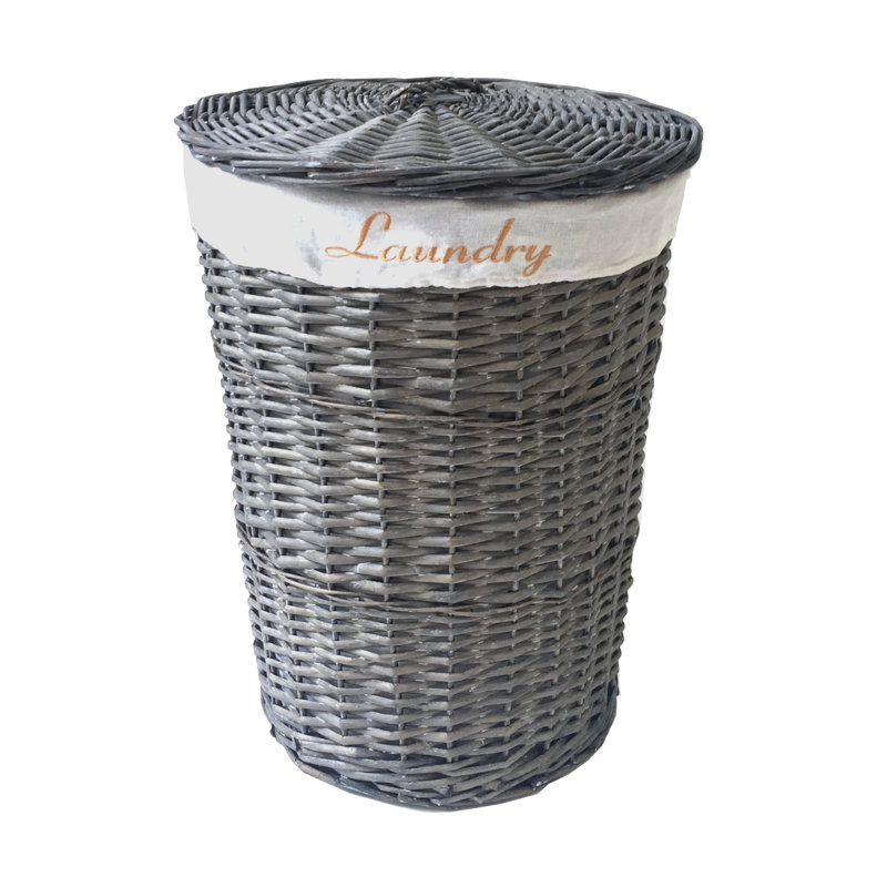 Laundry Hamper, Grey, Large (59cm x 44cm x 44cm)