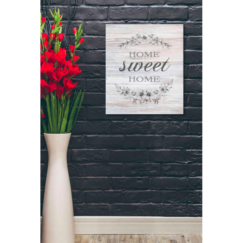 «Home Sweet Home» par Bluebird Barn, art mural sur toile, H 24 po x l 20 po x P 0,75 po