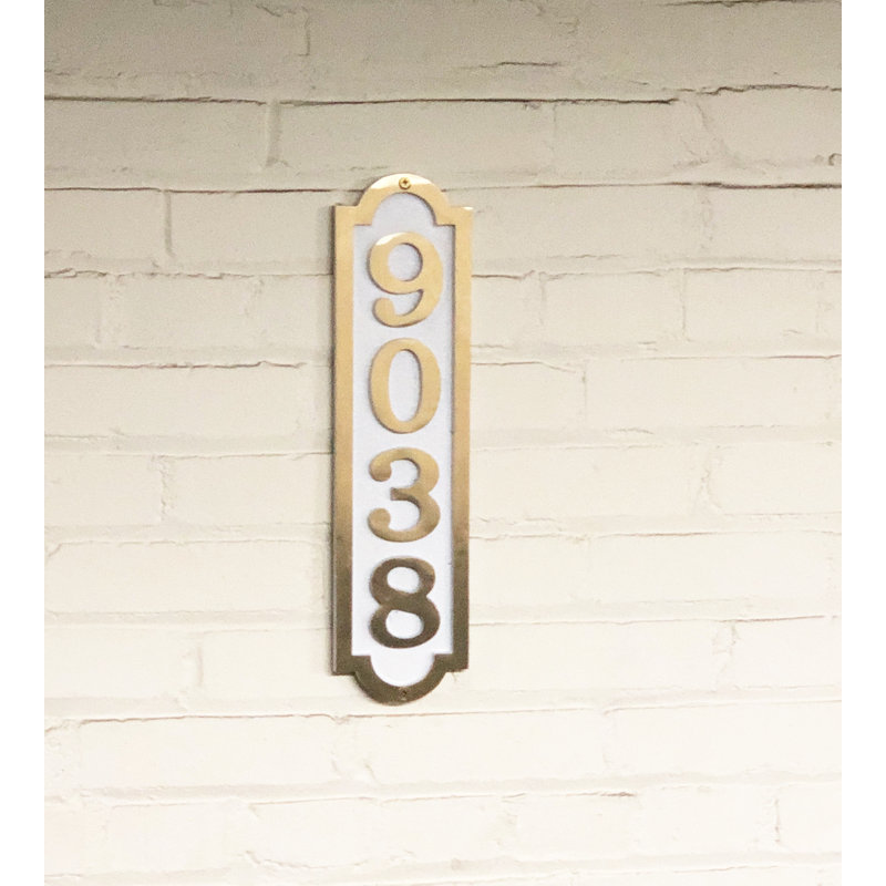 Plaque d’adresse murale sur 1 ligne bold Palmer, Blanc