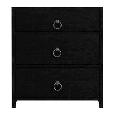 Elin 3-Drawer Acacia Nightstand